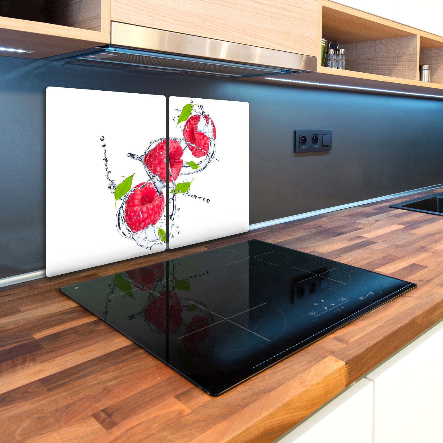 Planche à Découper En Verre Trempé 60x52 Cm - Protection Plaque Induction - Design Coccinelle - Antidérapante - 6