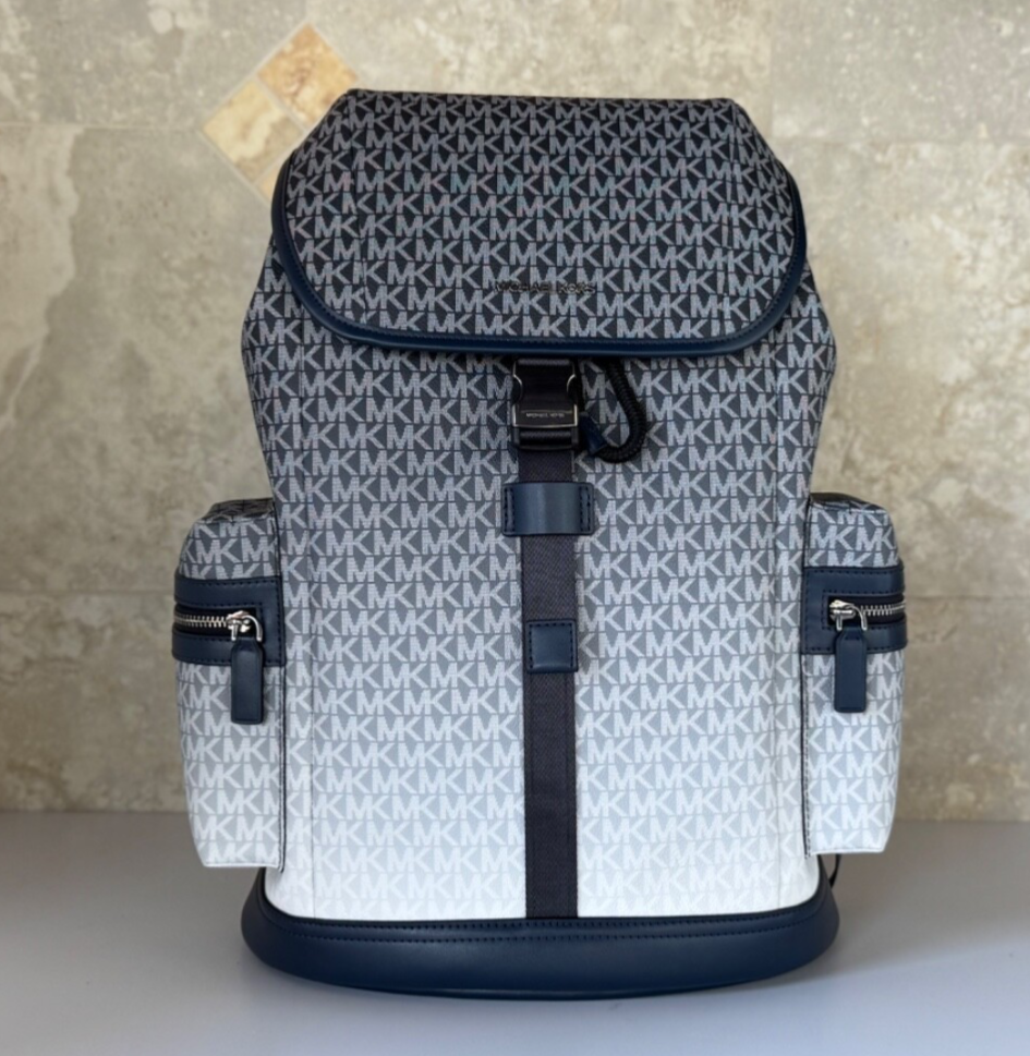MICHAEL KORS COOPER LARGE UTILITY BACKPACK MK OMBRE NAVY | eBay