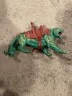MASTERS OF THE UNIVERSE HE-MAN ACTION FIGURE MOTU GREEN BATTLE CAT With Saddle