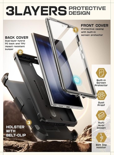SUPCASE Coque de Protection de Qualité Militaire Lot de 2 Housse pour Samsung Galaxy S25 Ultra - Photo 41 sur 55