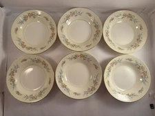 6 Vintage Homer Laughlin Eggshell Georgian M52 N5 8” Large Soup Bowls USA