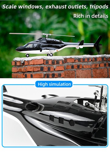 Flywing Airwolf 6CH M10 GPS 3D 2.4G One Key Return RC RTF Helicopter UK Plug - Picture 12 of 23