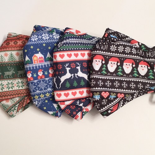 Christmas Face Masks 4 Pack Adult Various Designs, adjustable, washable