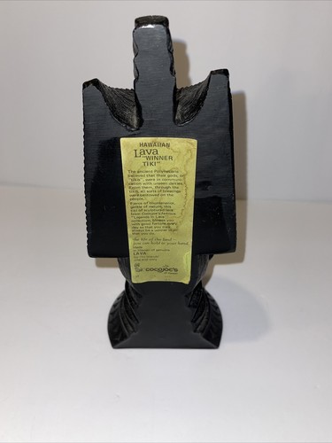 Vintage Cocojoe's Hawaii "Winner Tiki" Genuine Lava Tiki - Picture 10 of 21