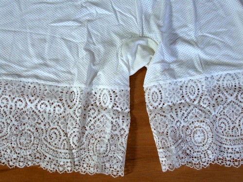 Ladies size 12-16 short leg panties bloomers knickers with flat lace Cream - Picture 5 of 6