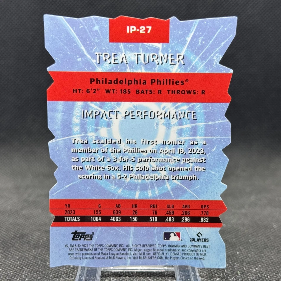 Trea Turner 2024 Bowman's Best Baseball Impact Players Phillies #IP-27 - Image 2 of 2