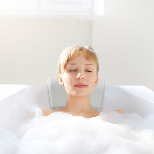 Bath Head Pillow Waterproof Bath Pillows Bathing Pillow Suction Bath Pillow - Picture 2 of 12