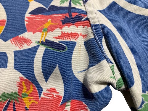 BROCKWAY Vintage 60s Men's Swim Trunks - Sz 36 - California Surfer Print - Blue - Picture 10 of 10