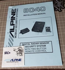 🌌ALPINE 8040 Radar Sensor Mobile Security System🚨Auto Alarm INSTALATION MANUAL