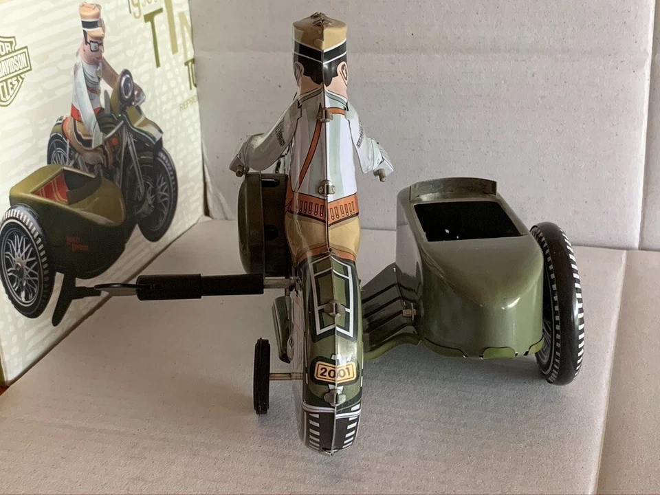 Xonex. Harley-Davidson оловянная игрушка 1950-е мотоцикл и коляска ограниченное издание. 1:18? - Изображение 3 из 4