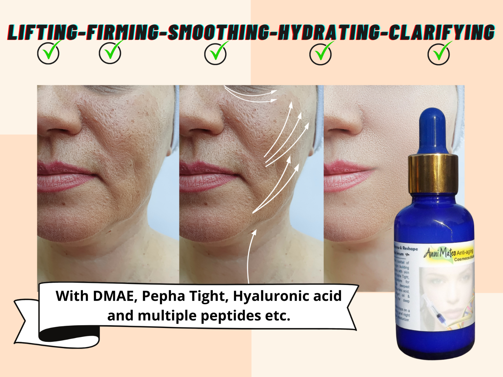 Ultimate Peptide Power Serum MultiActive AntiAging Formula copper