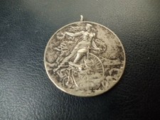 Medaille Hochrad mit Siegesgöttin Viktoria ca. 1900-1920 - Radfahrer