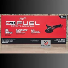 Milwaukee M18 FUEL 3670-20 4-1/2" -6" in Braking Grinder, Paddle Switch - SEALED