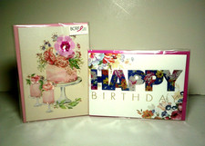 Papyrus 3D Birthday Card Floral Cakes BCRF Card Colorful Gem Happy Birthday