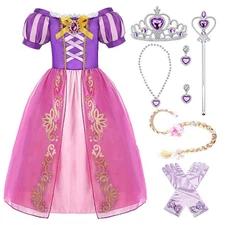 ANONIE Rapunzel from The Tower Long-Haired Princess Dress Princess One-Piec 206