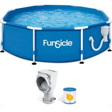 Funsicle 8' x 30" Outdoor Activity Round Frame Above Ground Swimming Pool Set