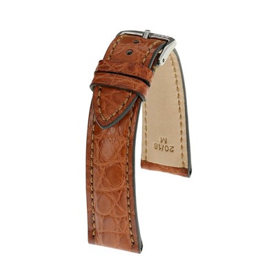 Uhrenarmband in Cognac, Alligatorleder, Krokodil von RIOS1931 - 4 Breiten