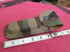 Large STURDY Leather, CAMO Canvas, Pocket Knife Sheath *KNIFE NOT INCLUDED*