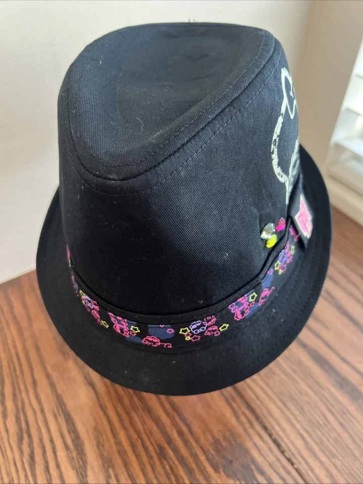 Monster High Black Fedora Hat 2014 Skull Bow Sparkle Costume Dress Up M/L New - Image 3 of 4