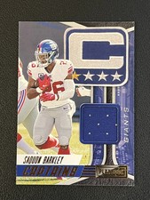 Saquon Barkley 2021 Panini Playbook Captain Swatches CAP-SBA Giants