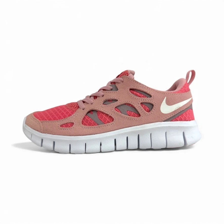Zapatillas Nike Free Run 2 GS Talla 4.5Y DD0163-100 Rosa/Blanco Escuela Primaria Foto 2 de 4
