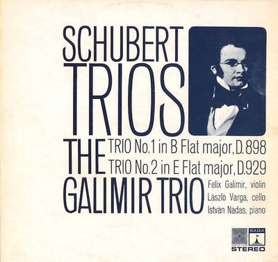 Franz Schubert , The Galimir Trio - Trios - Trio No.1 In B Flat