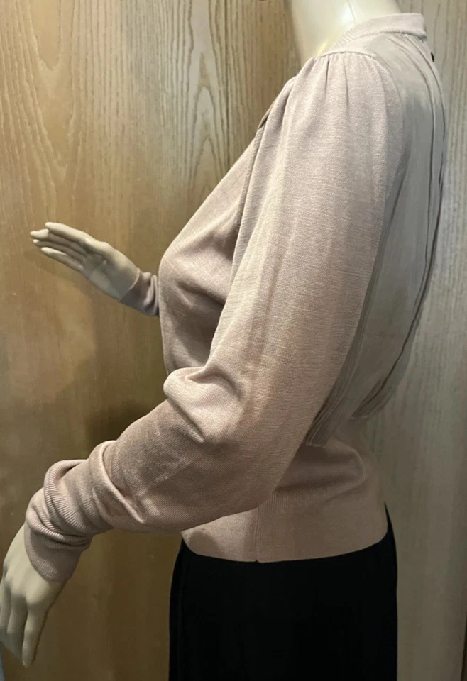 Cárdigan Malene Birger Seda/Algodón Rosa Polvoriento/Mauve Nuevo Talla M Foto 3 de 4