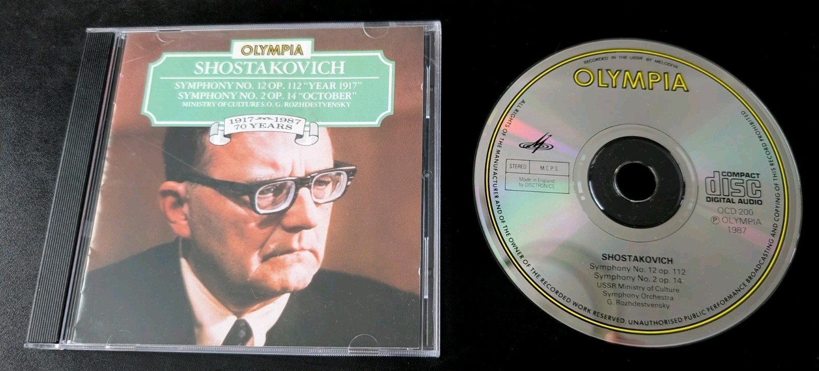 Shostakovich - Symphony No.12 OP 112 And Symphony No.2 OP 14 CD Olympia