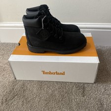 Image of Timberland Premium 6” Waterproof Boot Black Nubuck. UK 3.5. Boxed New rrp £140 