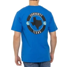New Carhartt Texas Pocket Tee T-Shirt Short Sleeve Blue Men’s L Tall Heavyweight