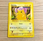 Pokemon Base Set Pikachu Red Cheeks Shadowless #58/102 with some damage