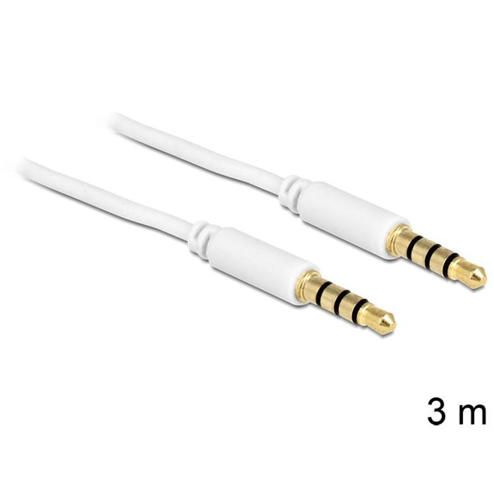 Delock Kabel Klinke 35mm STST 4pin IPhone 30m wei 83442 2790₽