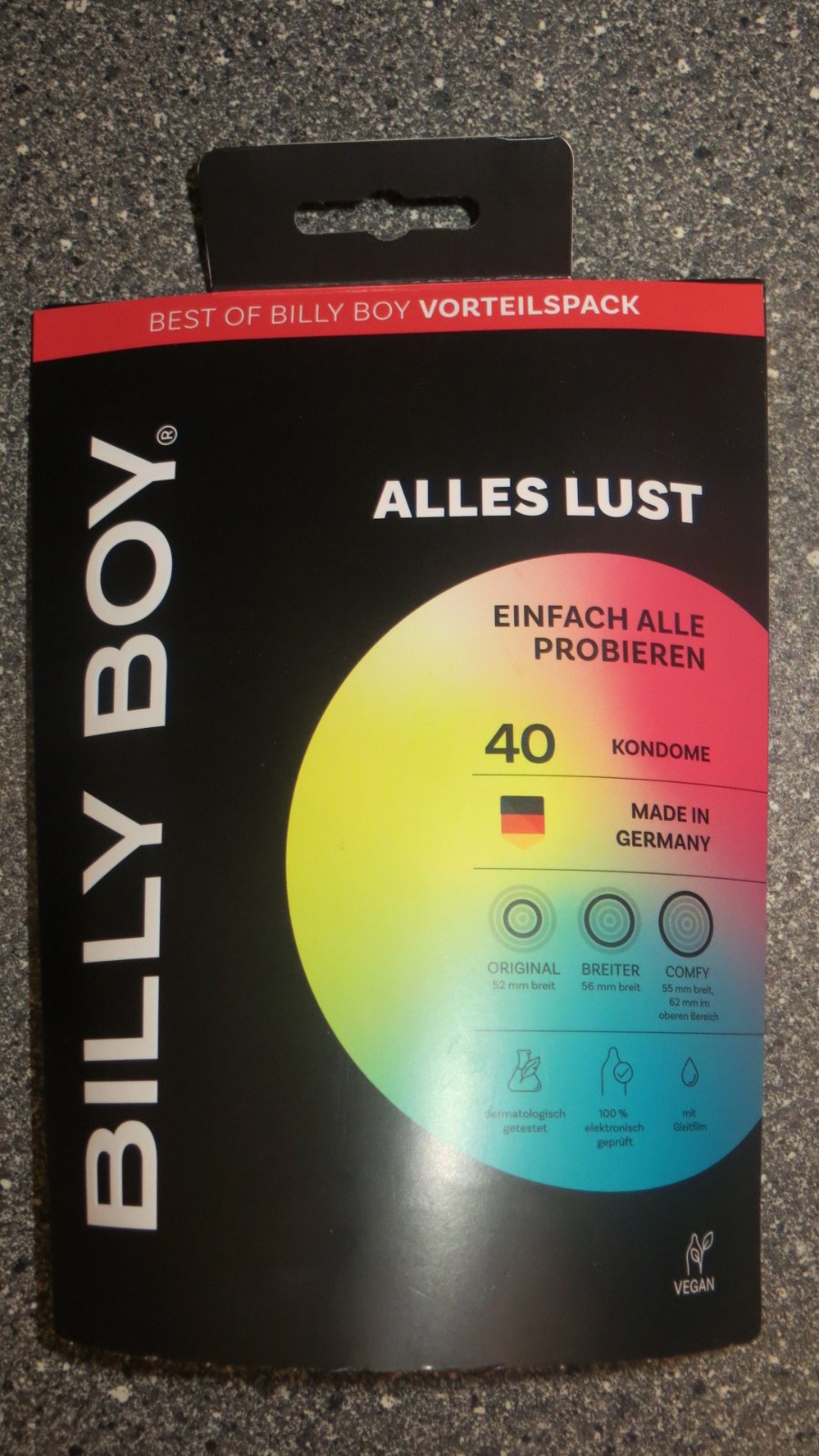 Billy Boy Kondome Alles Lust, 40 Stück, Original, Breiter Comfy
