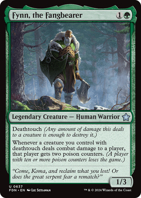mtg fynn the fangbearer commander deck Fynn, the Fangbearer MTG EDH Commander Deck, Mono Green Deathtouch