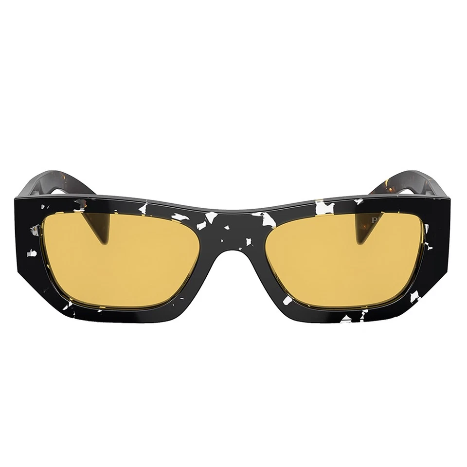 Gafas de sol Prada PR A01S 15O10C marrón oscuro acetato amarillo lentes de color liso Foto 2 de 3