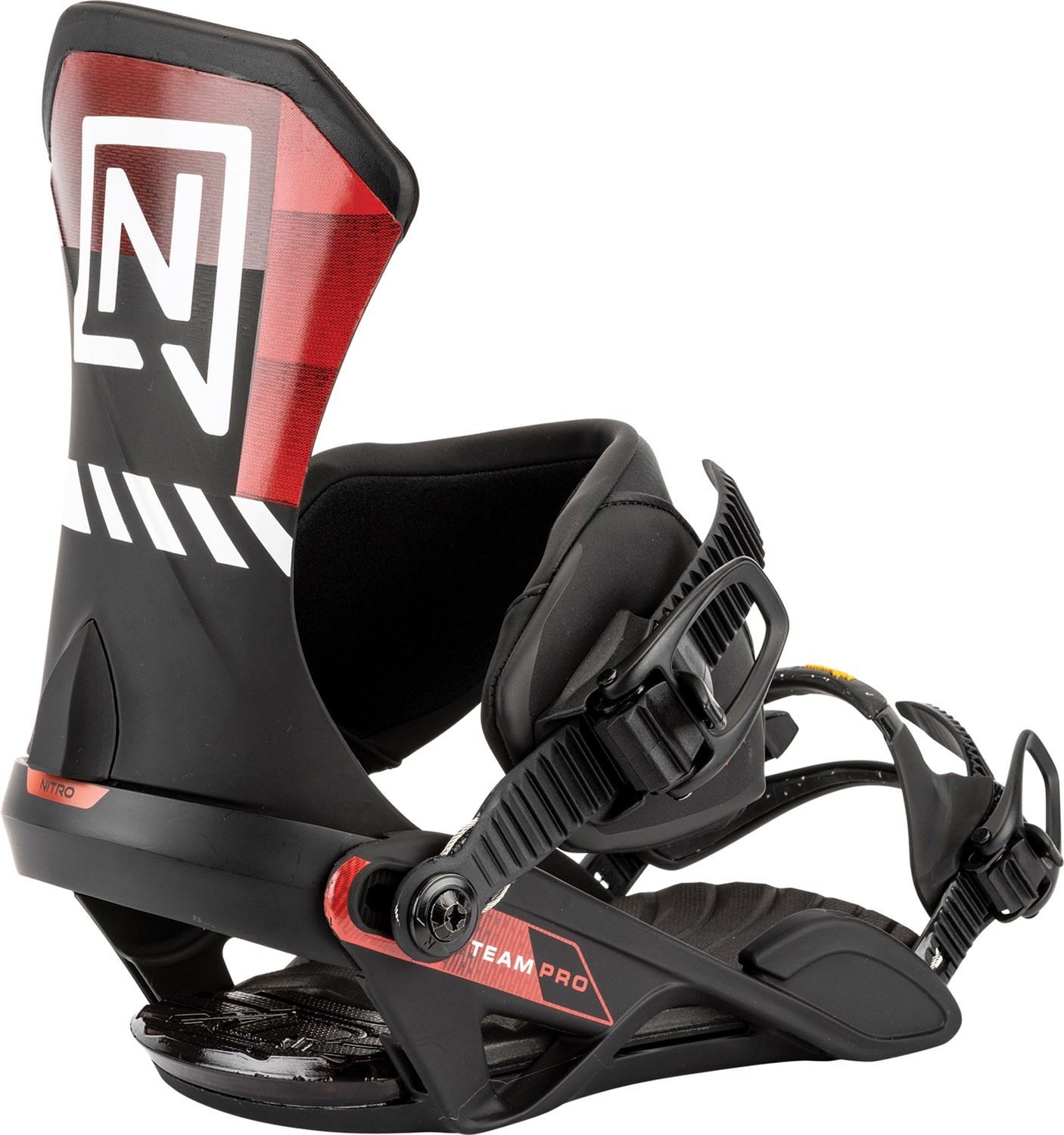 Fijaciones de snowboard Nitro Team Pro grandes (EE. UU. para hombre 11-14) negras rojas nuevas 2026