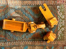 Vintage CREATIVE PLAYTHINGS INC.  Set of 4 Wooden Toy Trucks