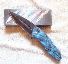 Zombie Faces zmo17927bl Pocketknife Brand New Blue Stainless Steel Free Shipping