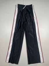 Nike Track Pants Youth XL Black Red White Swoosh Athletic Warmup Polyester