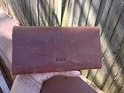 VINTAGE ABLE DEBRE OILED LEATHER  WHISKEY BROWN  TRI-FOLD WALLET — photo 1