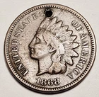 1868 P Indian Head Cent Penny  *F - FINE DETAILS*