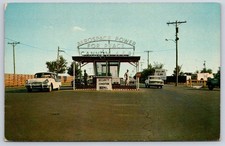 Vintage New Mexico Postcard CLOVIS Cannon Air Force Base Entrance 1968