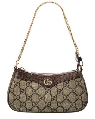 Gucci Ophidia Mini Gg Supreme Canvas & Leather Shoulder Bag Women's Brown
