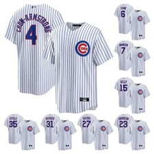 Men's Cubs White Collection Limited Player Stitched Jersey S-3XL