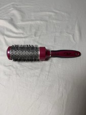 Vintage Brush Strokes Round Hairbrush Bristles 217602 Pink - Pre Owned