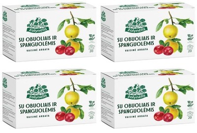 4 ZOLYNELIS Natural Fruit Tea with Apple & Cranberries 50g 1.76oz
