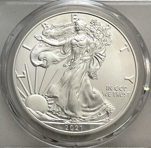 2021 American Silver Eagle PCGS MS 69 Type 1 & Type 2 Set Eagle Label - Picture 5 of 6