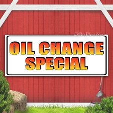 Oil Change Special Indoor Outdoor Banner Sign with grommets