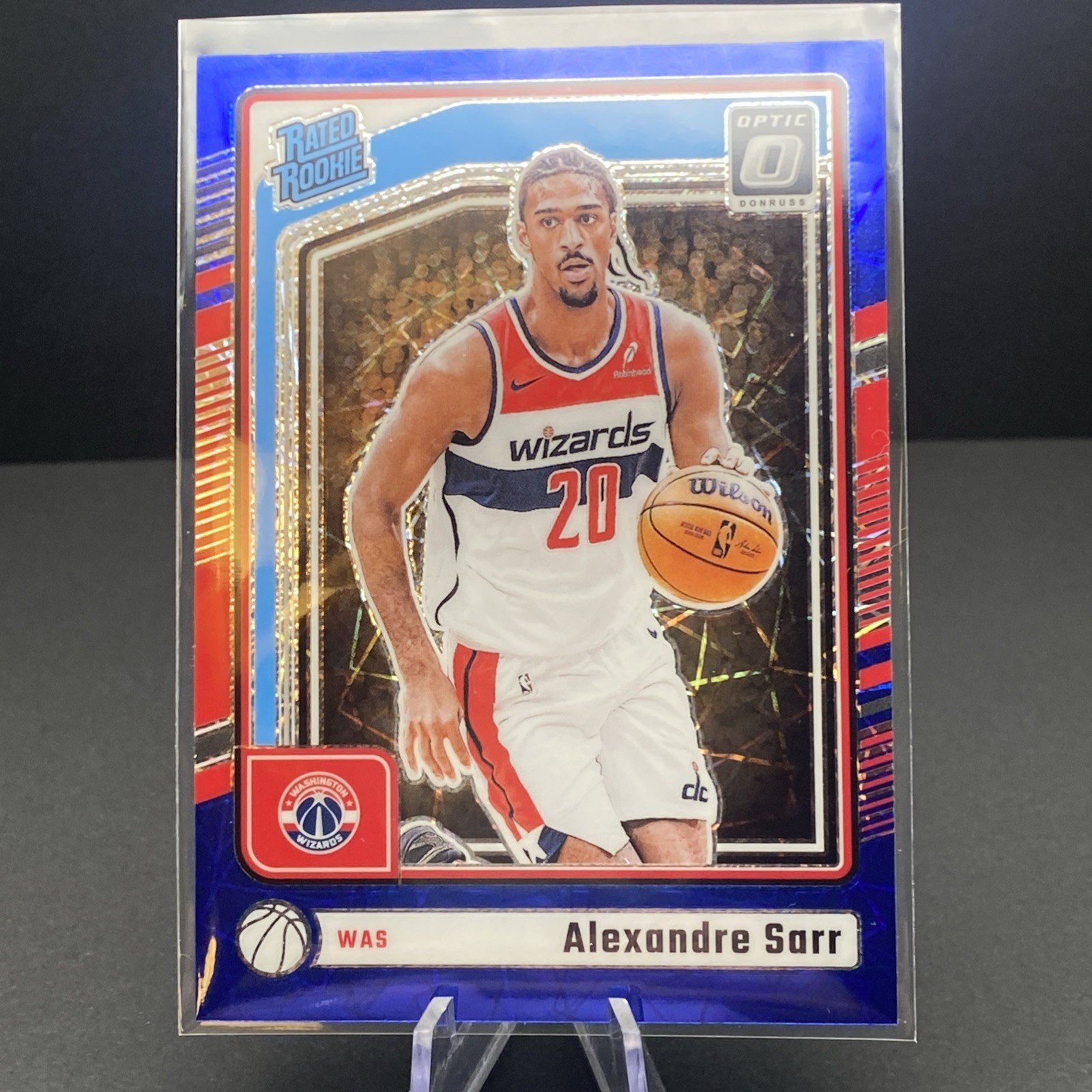 2024-25 Panini Donruss Optic - Alexandre Sarr #276 Blue Velocity Prizm (RC)