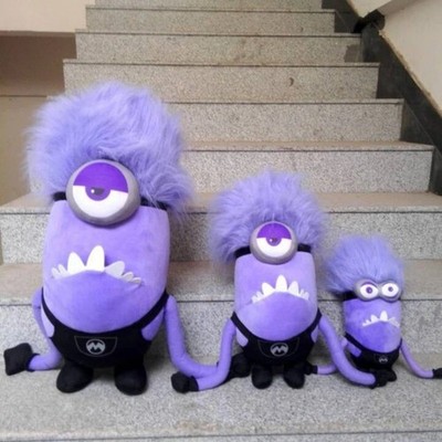 Despicable Me lila böser Minion Plüschtier Stofftier Puppe Kinder Geschenk 2 Stile